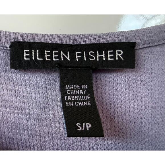 Eileen Fisher Silk Lavender Long Sleeve Small Shirt Layering Office - Picture 3 of 7